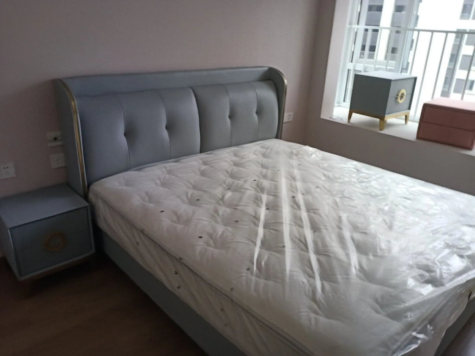 Genuine Leather multifunctional bed frame modern Nordic camas rectangle ultimate bed  кровать двуспальная lit beds سرير  muebles