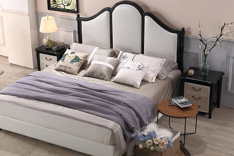 Europe and America Genuine leather bed frame Soft Beds Home Bedroom Furniture cama muebles de dormitorio / camas quarto 1.8*2 m