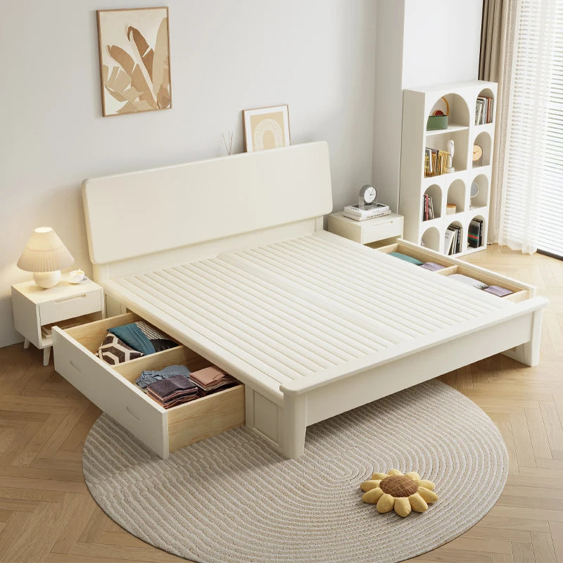 Luxury Double Tatami Salon Daybed Floor Modern Nordic Sex Bedroom Camping Doll Wooden Bed Living Room Chambre Home Furniture