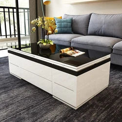 Lift Up Multifunction Adjustable Convertible Dining Table Smart Coffee Table