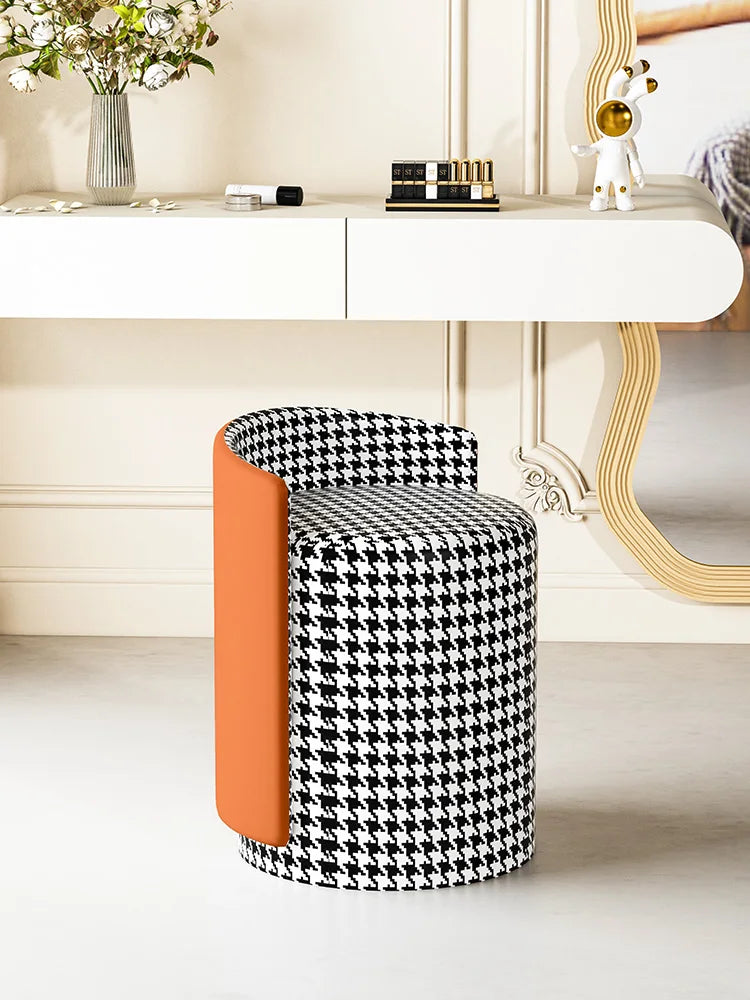 Light Luxury Makeup Stool Household Dressing Table Stool Nordic Dressing Chair Living Room Modern and Simple Round Stool