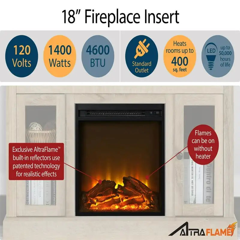 Fireplace  Console for TVs  to a 50 Thermoelectric fan Fireplace fan