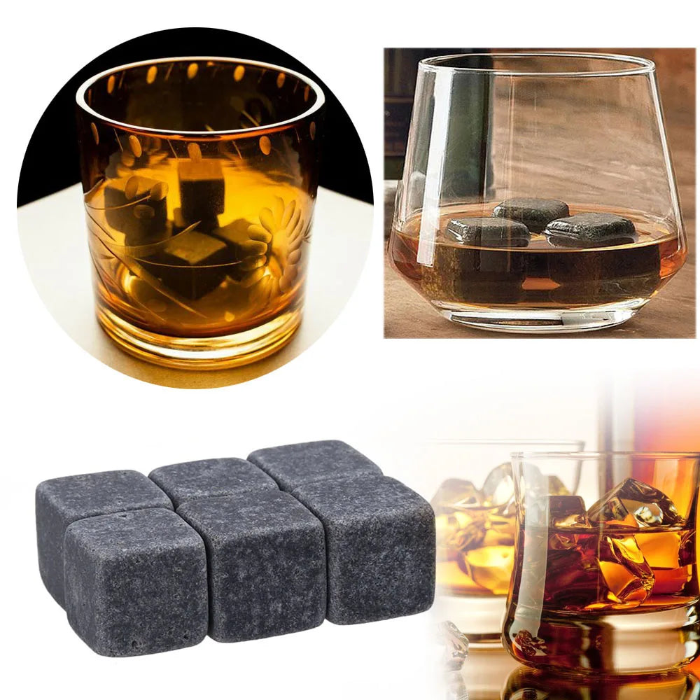 Natural Granite Whiskey Stones Sipping Ice Cube Whisky Stone Wine Rocks Cooler Wedding Gift Favor Christmas Bar accessories