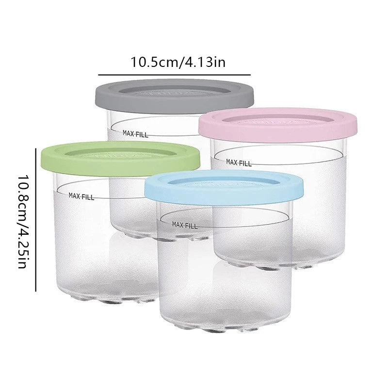 Ice Cream Pints Cup For Ninja Creamie Ice Cream Maker Cups Reusable Can Store Ice Cream Pints Containers With Sealing