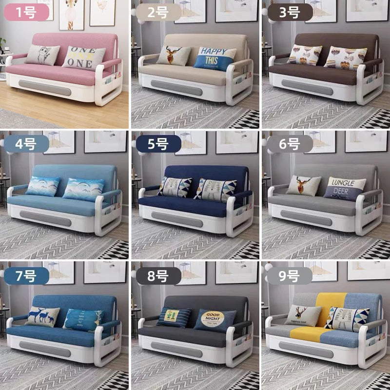 Sofa Bed Dual-Purpose Folding Living Room Multifunctional Retractable Bed Removable and Washable Fabric Double Sofa Bed