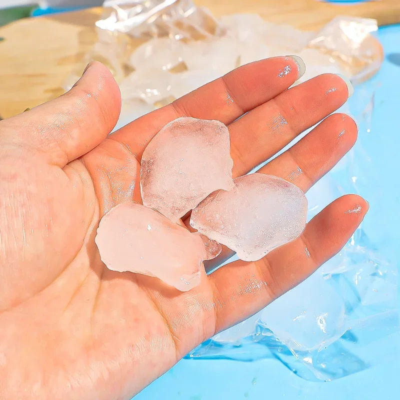 30/10PCS Disposable Heart Round Shaped Ice Cube Bag Ice Ball Maker Transparent Faster Freezing Ice-Making Mold Bag Kitchen Tools