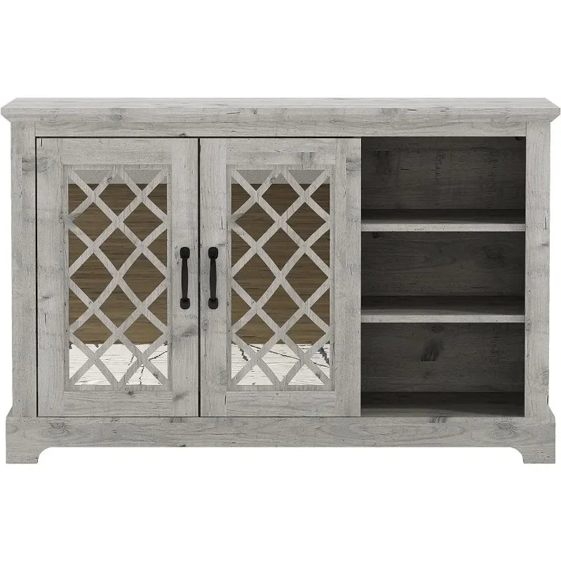 2 Door Sideboard with Shelves - Buffets & Sideboards - Storage Cabinet - Buffet Cabinet Accent Cabinet Credenza