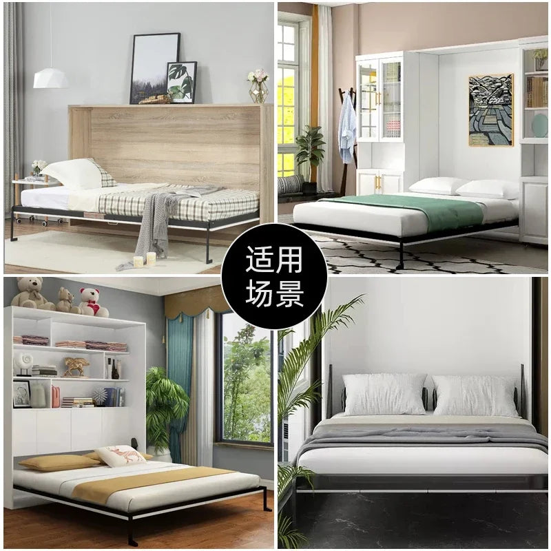 Bed Hardware Multi-Functional Murphy Bed Front Turn Wall Bed Accessories Wardrobe Bottom Turn Thickened Keel Bed Frame