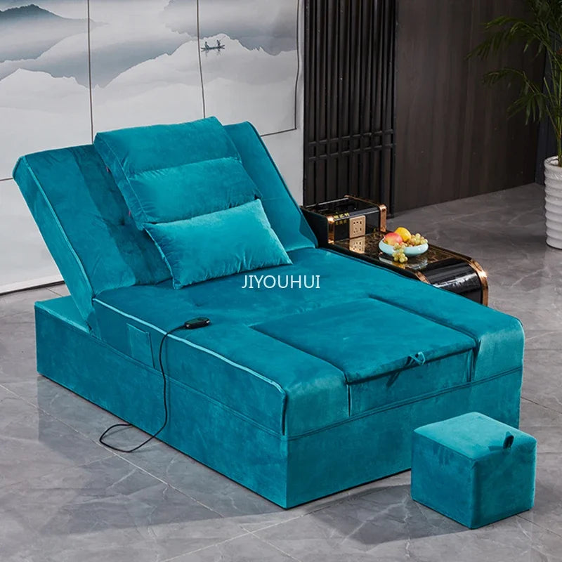 Comfort Adult Elegant Reclining Sofa Minimalist Beauty Salon High Quality Reclinable Couch Bed Gray Muebles Indoor Furniture