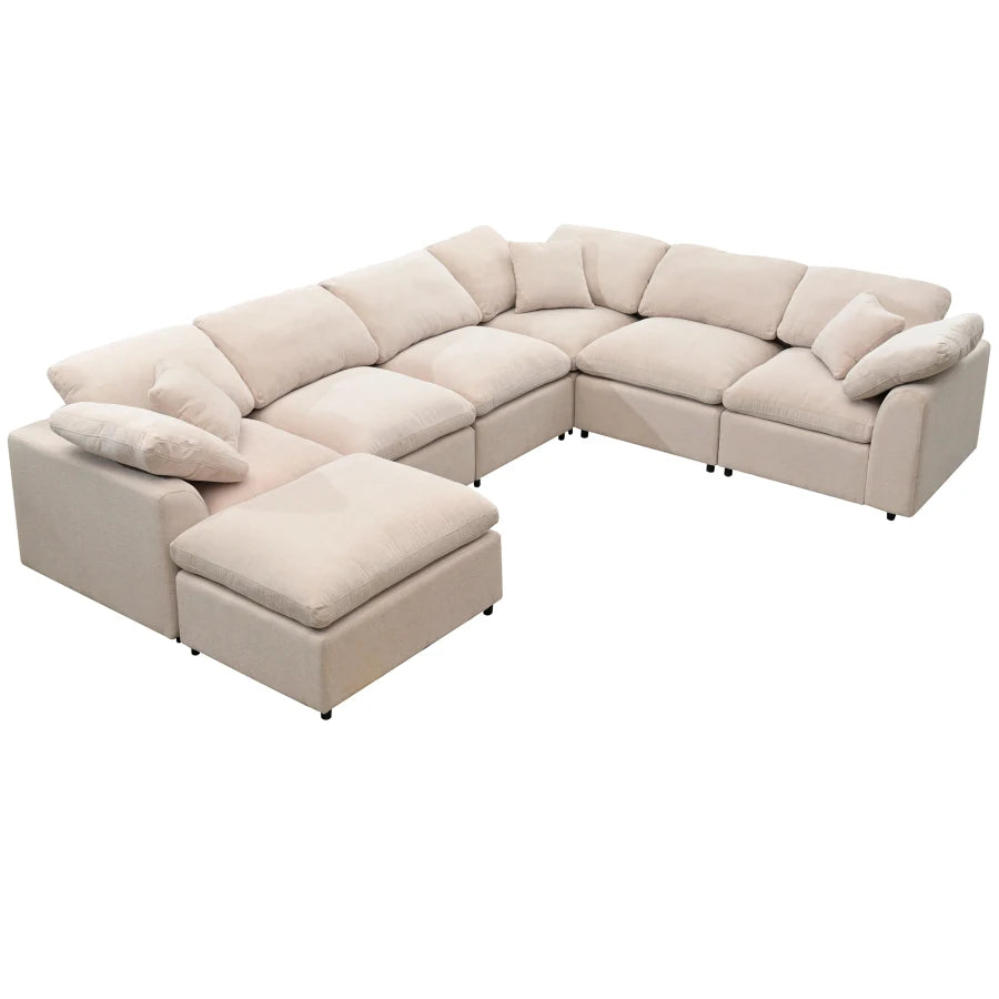 Oversized Modular Sectional Sofa with Ottoman L Shaped Corner Sectional sofa