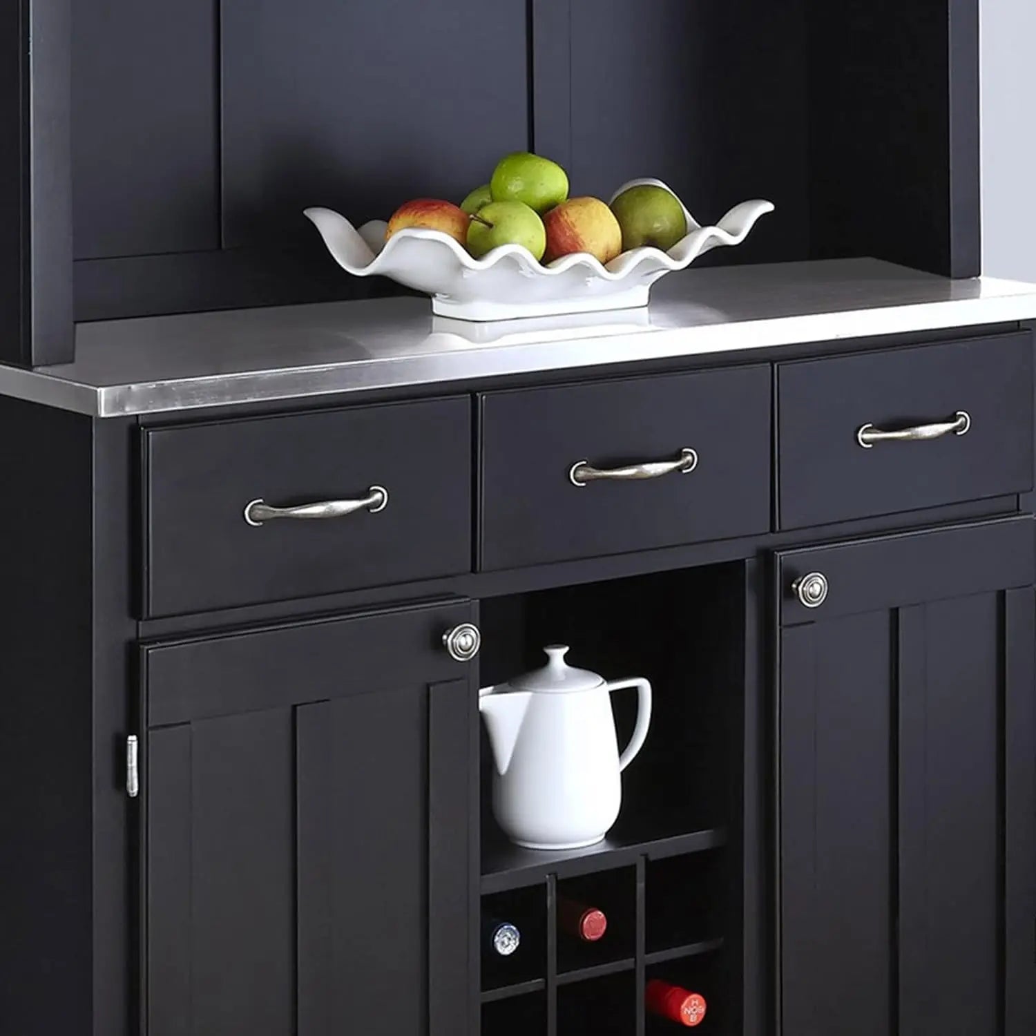 Homestyles sideboards-buffets-credenzas, Server with Hutch, Black
