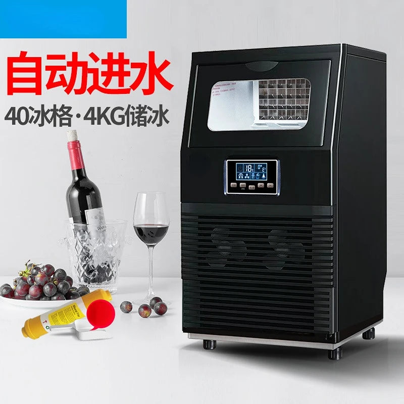Fazedor De Gelo Machine 50KG Water Inlet Ice Maker Desktop Commercial Cube Ice Machine Automatic Ice Maker