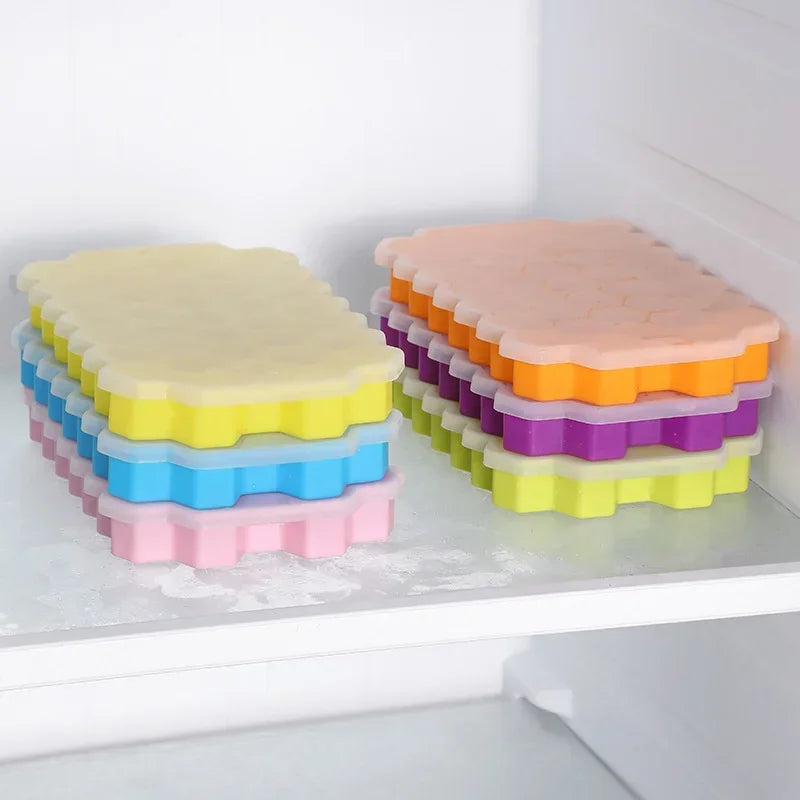 37 Cavity Honeycomb Ice Cube Silicone Mold Reusable Trays Ice Cube Maker Food Grade Ice Maker Popsicle Mould Household Ice Mold