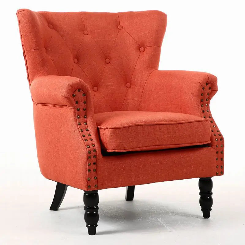 Joylove American single sofa chair fabric sofa small apartment living room fashion simple tiger chair hotel room reception