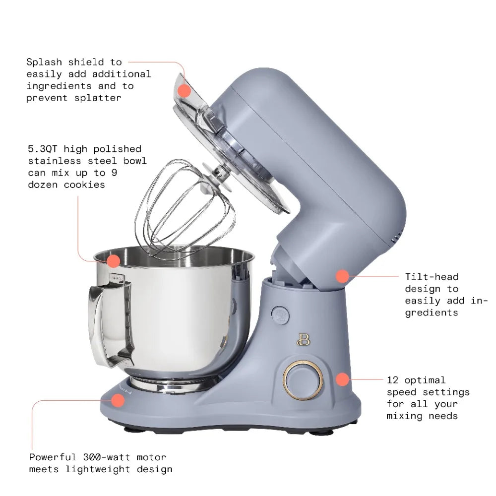 5.3 qt Stand Mixer, Lightweight & Powerful with Tilt-Head, blender mixer  portable blender Kitchen Appliances