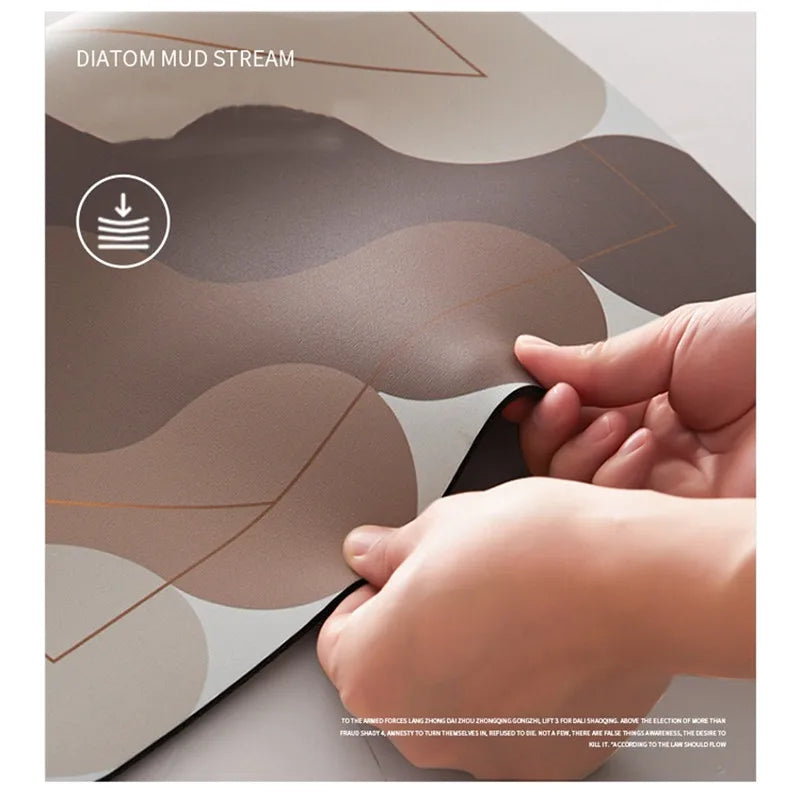 Super Absorbent Diatom Mud Soft Floor Mat Anti-Slip Rug Quick-Drying Absorbent Foot Pad Mats Dirt-resistant Erasable Big Carpet