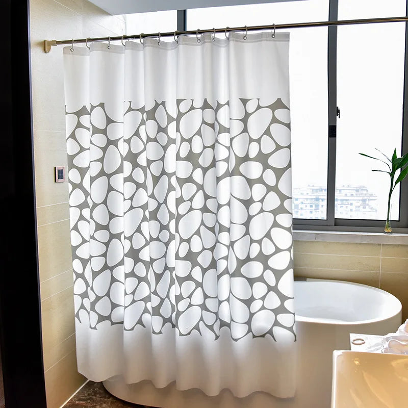 Bathroom Accessories Waterproof Shower Curtain Mildew Proof Durable Bathroom Screens With Hook Modern Printed Bathtub Curtains