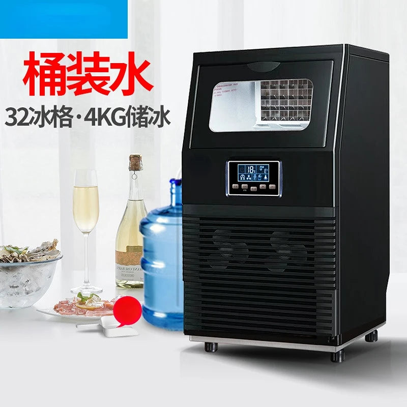 Fazedor De Gelo Machine 50KG Water Inlet Ice Maker Desktop Commercial Cube Ice Machine Automatic Ice Maker