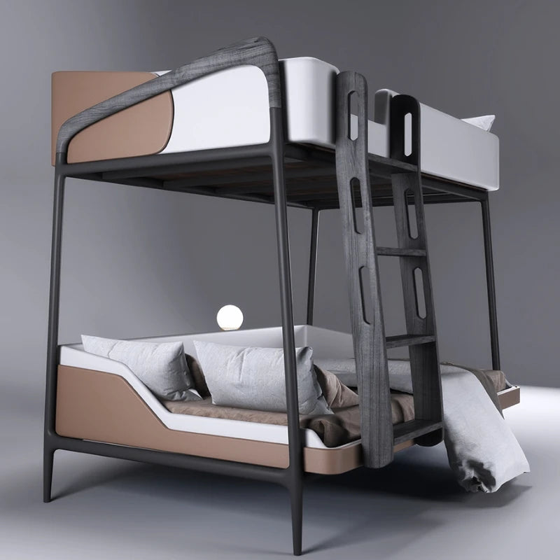 Bed Small Apartment Solid Wood Bunk Bed Double Layer Bunk Bed Upper and Lower Bunk Two Layers Adult Height-Adjustable Bed