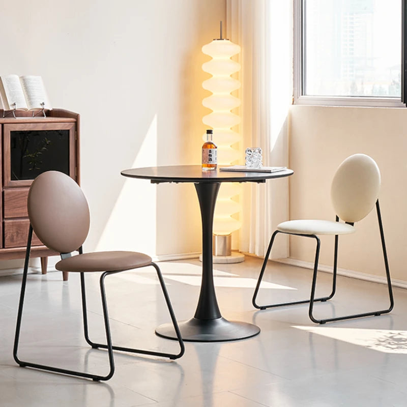 Minimalist Home Backrest Dining Chairs Art Retro Sturdy Lounge Chair Furniture Light Luxury Modern Simplicity Designer Chair