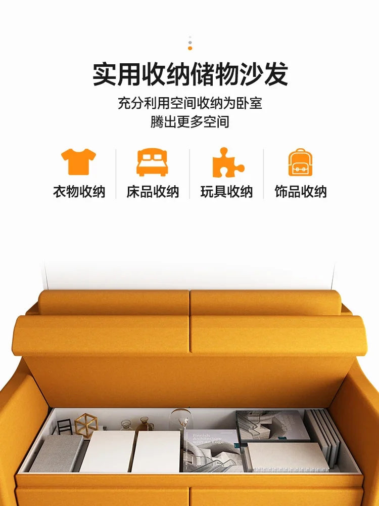 Non-Box Folding Sofa Multi-Function Bed with Storage Invisible Bed Flip Wall Bed Small Apartment Murphy Folding Bed