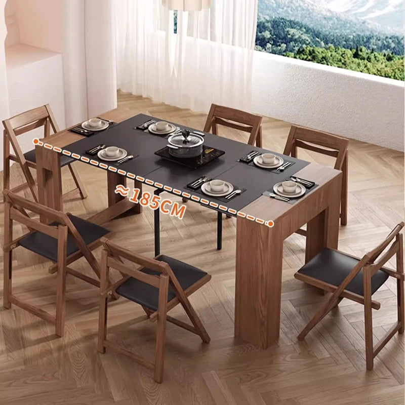 Apartmen Nordic Dining Tables Folding Mobile Restaurant Center Coffee Tables Italian Modern Mesas De Comedor Kitchen Furniture