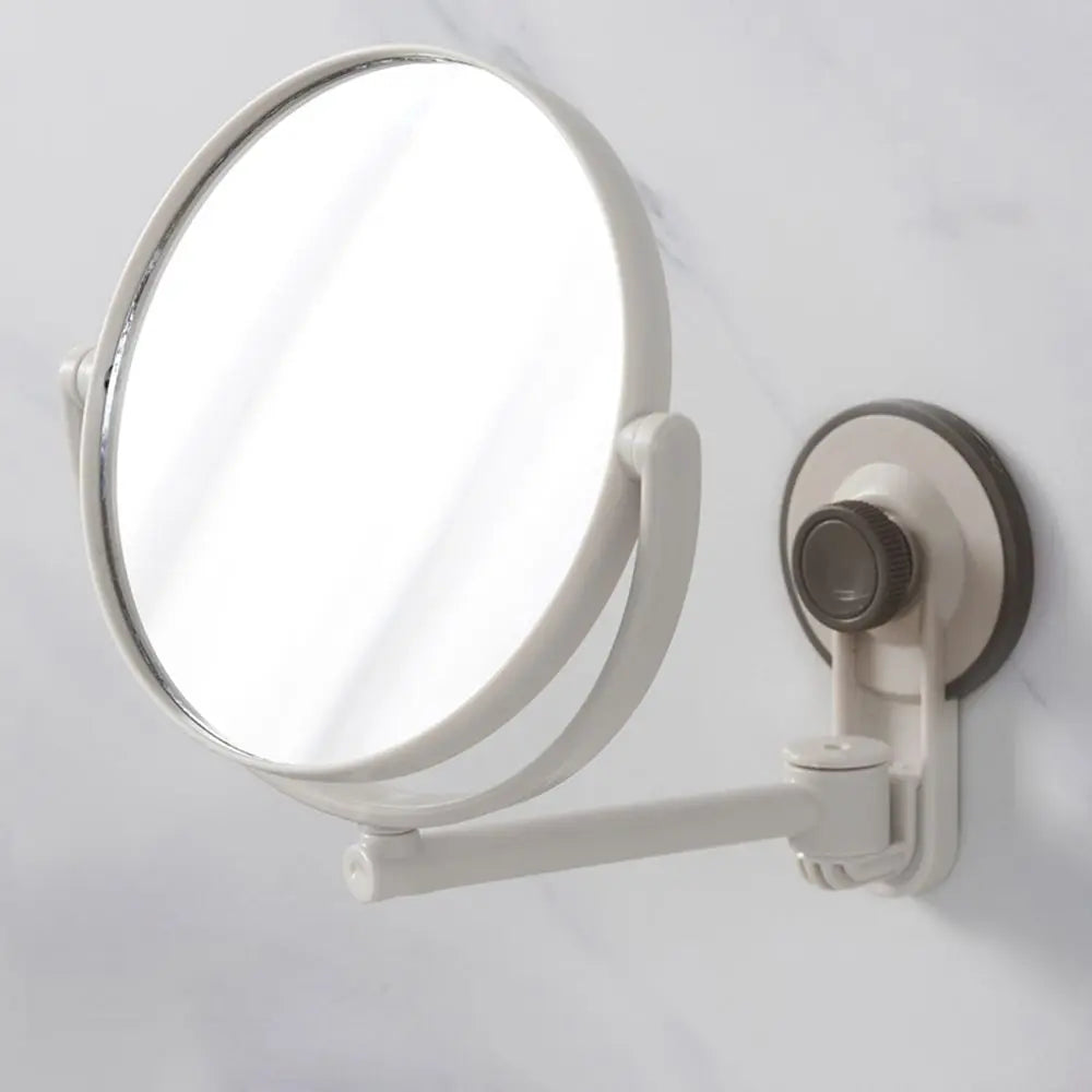 360° Rotating Plastic Bath Accessories Round Folding Wall Hang Makeup Supplies Shave Mirrors Bath Mirrors Vanity Mirror