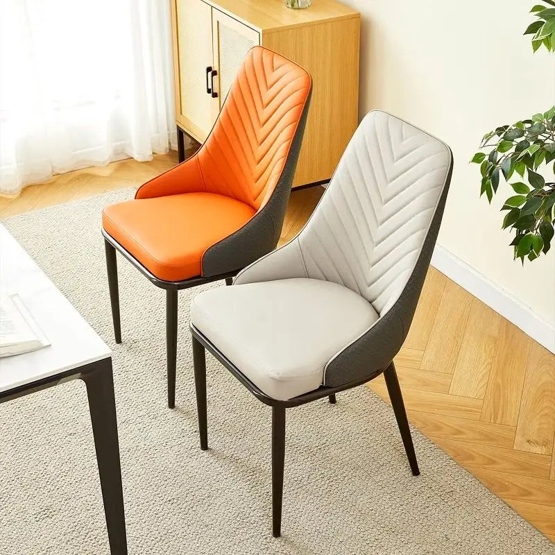 Office Nordic Dining Chairs Modern Luxury Ergonomic Leather Living Chairs European Vintage Cadeiras Sala De Jantar Furniture