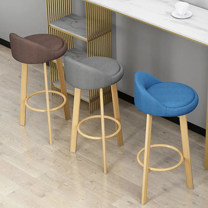 Bar chair, modern minimalist backrest stool, front desk chair, bar high stool