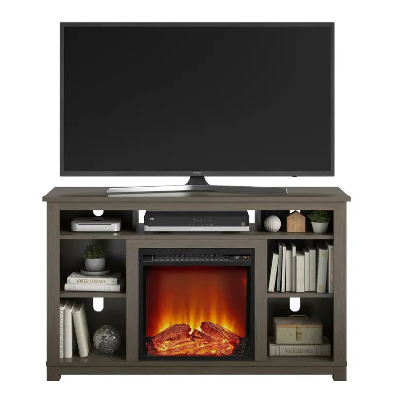 TV Stand for TVs up to 55" with Fireplace Included  standard 120V outlet and the LED light boasts up to 50,000 hours