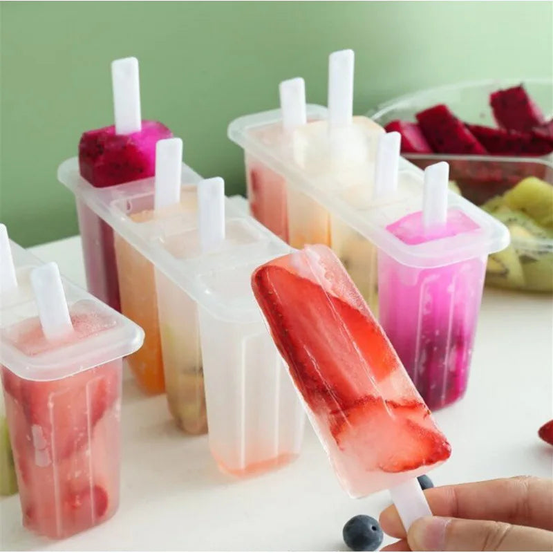 Silicone Ice Cream Mold DIY Chocolate Dessert Popsicle Moulds Tray Ice Cube Maker Homemade Tools Summer Party Supplies