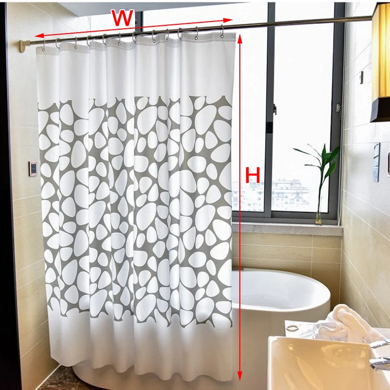 Bathroom Accessories Waterproof Shower Curtain Mildew Proof Durable Bathroom Screens With Hook Modern Printed Bathtub Curtains