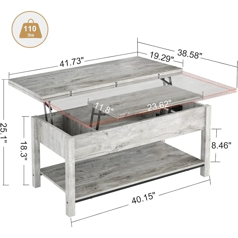 4 in 1 Multi-Function With Storage for Living Room Coffee Table Converts to Dining Table Furniture Freight free