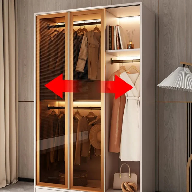 Luxury Partition Wardrobes Shelf Divider Underwear Glass Clothing Cupboard Clothes Organizer Moveis Para Casa Home Furnitures