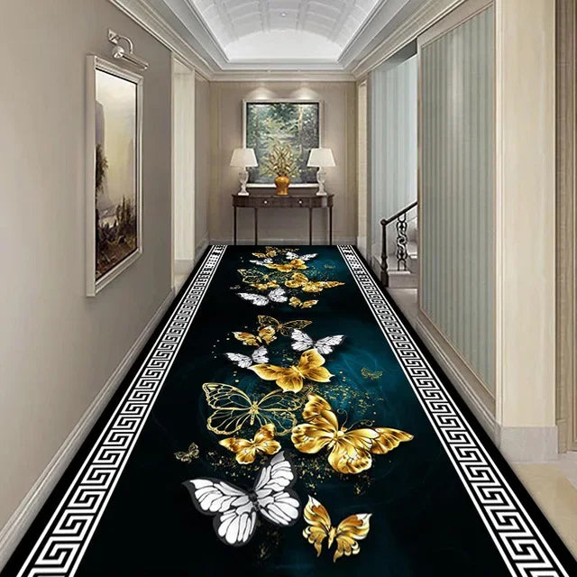 Modern Luxury Hallway Long Rugs Stair Mat Hotel Floor Mats Geometric Carpet for Living Room Kitchen Corridor Mat Tapis Alfombra
