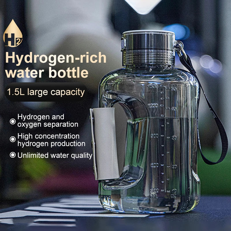 1.5L Hydrogen-Rich Portable Water Bottle Water Filter High-concentration Hydrogen USB Rechargeable 1200ppb-2400ppb Sports Pot