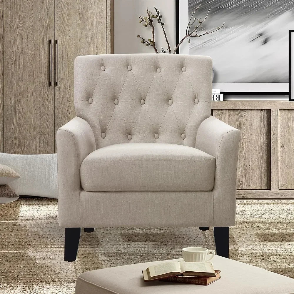 Textile Beige Freight Free Living Room Chairs Standard Armchair Keene Living Room Modern Arm Chair Armchairs Furniture Home