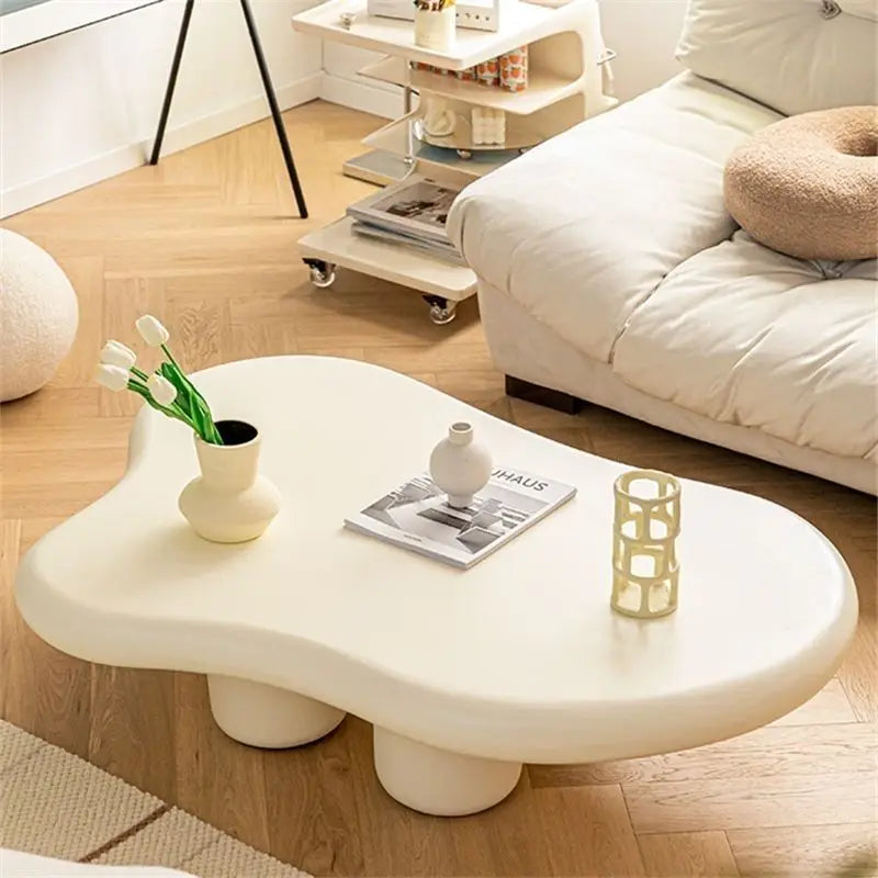 Cloud Living Room Coffee Table High Gloss Storage Nordic Household Simple Modern Tea Table Small Apartment Black Table