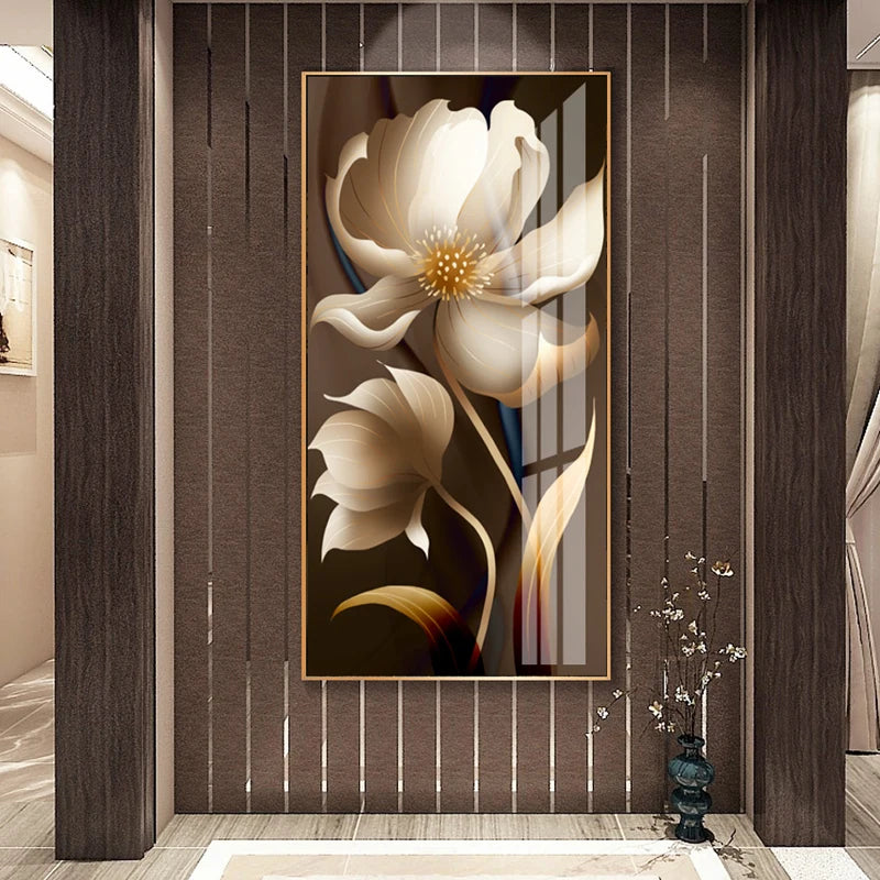 Black Golden Rose Flower Butterfly Abstract Poster Nordic Art Plant Canvas Painting Modern Wall Picture for Living Room Decor