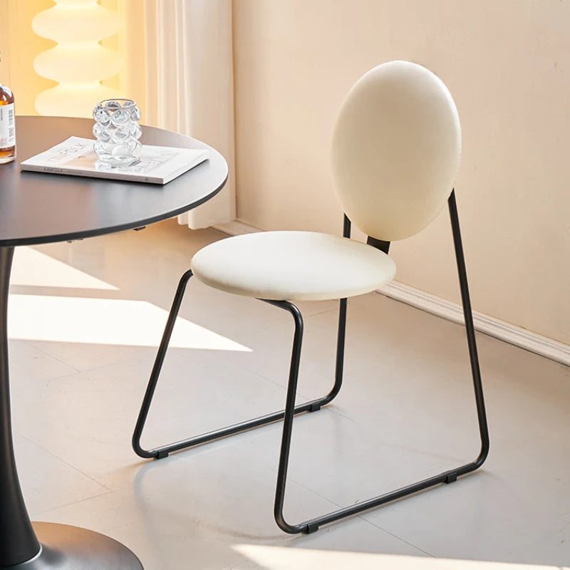 Minimalist Home Backrest Dining Chairs Art Retro Sturdy Lounge Chair Furniture Light Luxury Modern Simplicity Designer Chair