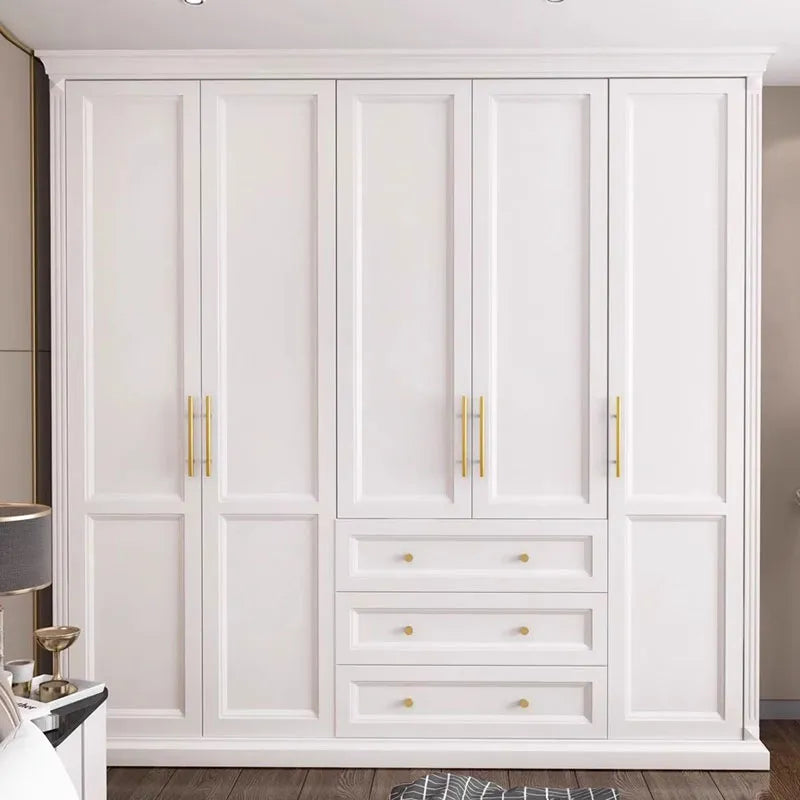 White Modern Wardrobe Storage Clothes Wooden Drawers Bedroom Wardrobe Organizer Portable Armario Para Ropa Room Furniture