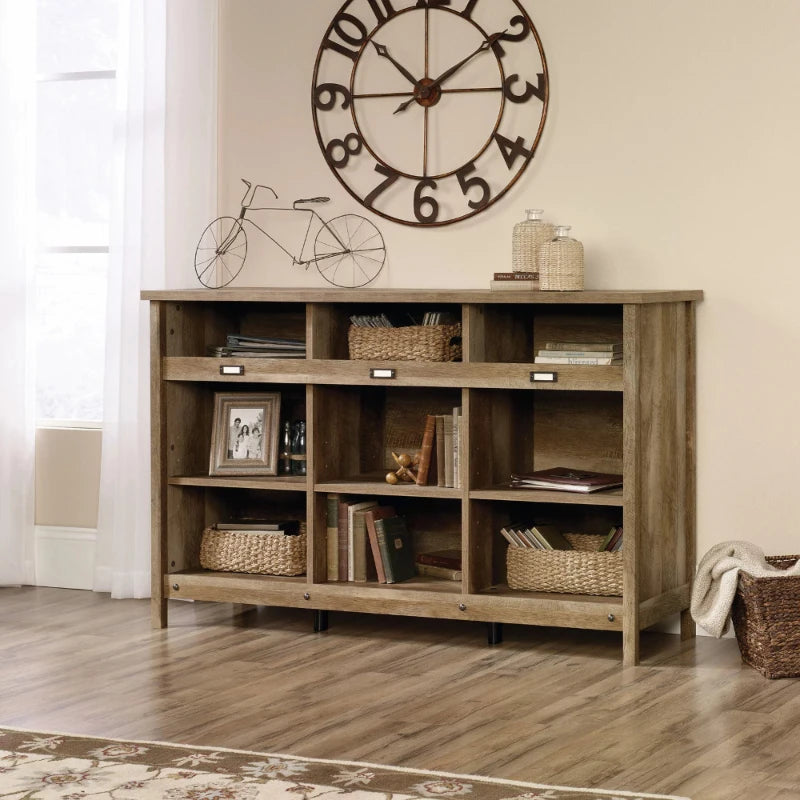Adept Storage Credenza, Oak® Finish Storage Cabinet Furniture