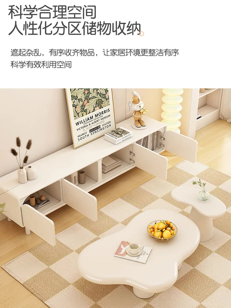 Small unit living room, internet celebrity bedroom, coffee table, TV cabinet combination