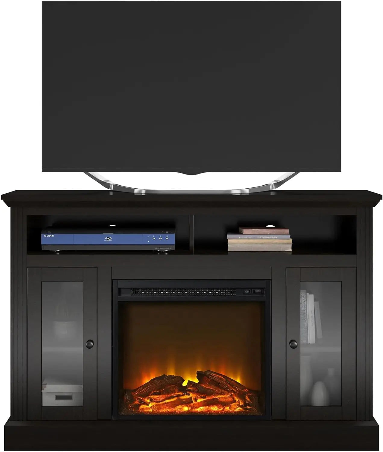 Ameriwood Home Chicago Electric Fireplace TV Console for TVs up to a 50", Espresso