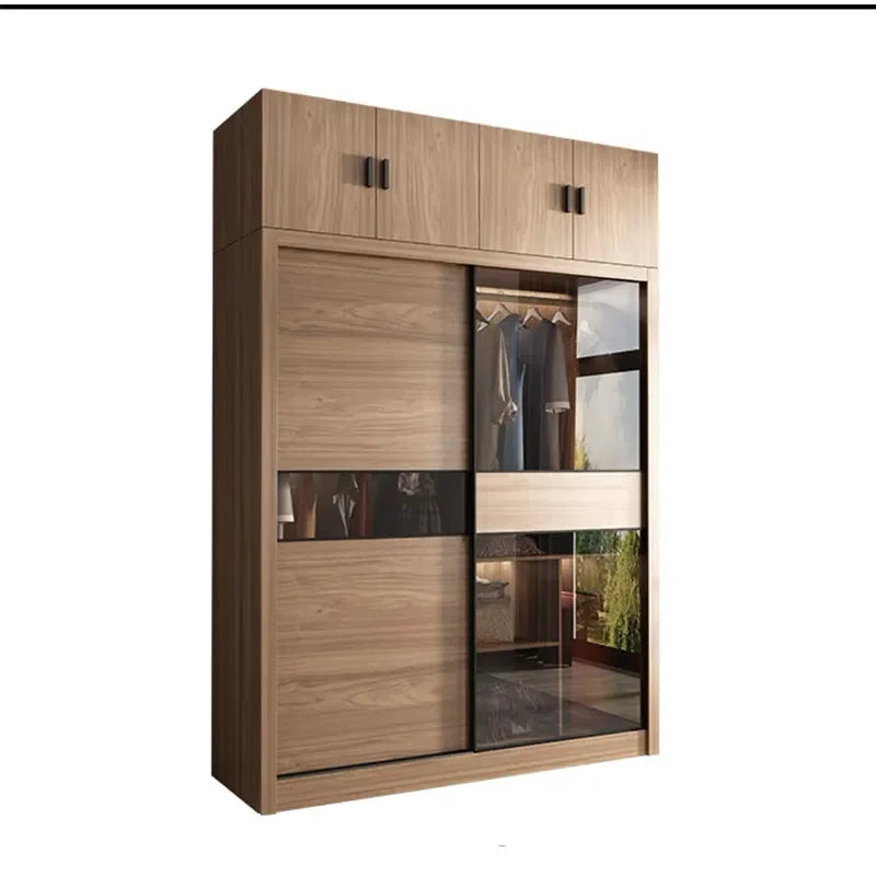 Modern Simple Wardrobe Glass Sliding Door Divider Women Storage Organizer Closet Bedroom Unique Quarda Roupra Household Items